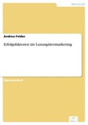 Cover von Erfolgsfaktoren im Luxusgütermarketing