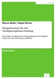 Cover von Energiekonzept für eine Niedrigenergiehaus-Siedlung