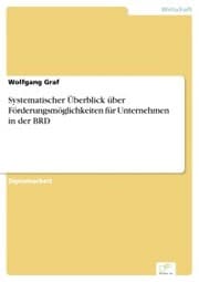 Cover von Systematischer Überblick über Förderungsmöglichkeiten für Unternehmen in der BRD