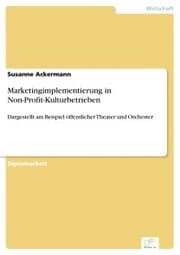 Cover von Marketingimplementierung in Non-Profit-Kulturbetrieben