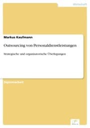 Cover von Outsourcing von Personaldienstleistungen