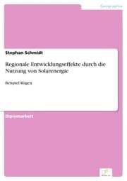 Cover von Regionale Entwicklungseffekte durch die Nutzung von Solarenergie