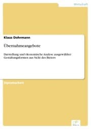 Cover von Übernahmeangebote