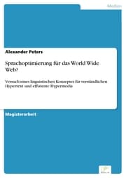 Cover von Sprachoptimierung für das World Wide Web?