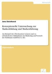 Cover von Konzeptionelle Untersuchung zur Markenbildung und Markenführung