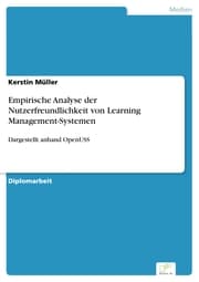 Cover von Empirische Analyse der Nutzerfreundlichkeit von Learning Management-Systemen