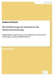 Cover von Herstellerleasing als Instrument der Absatzunterstützung