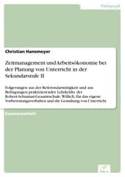 Cover von Zeitmanagement und Arbeitsökonomie bei der Planung von Unterricht in der Sekundarstufe II