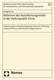 Cover von Reformen des Sozialleistungsrechts in der Volksrepublik China