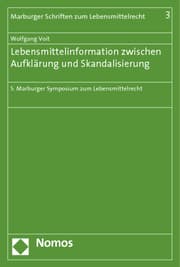 Cover von Lebensmittelinformation zwischen Aufklärung und Skandalisierung