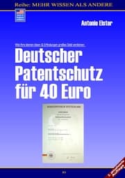 Cover von Deutscher Patentschutz für 40 Euro