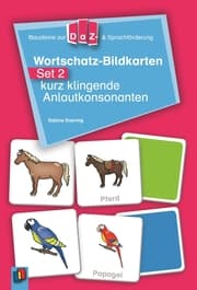 Cover von Wortschatz-Bildkarten - Set 2: kurz klingende Anlautkonsonanten