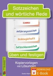 Cover von Satzzeichen und wörtliche Rede üben und festigen