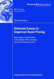 Cover von Selected Essays in Empirical Asset Pricing