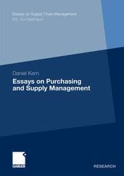 Cover von Four Essays on Purchasing and Supply Management