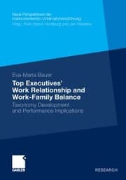Cover von Top Executives' Work Relationship and Work-Family Balance