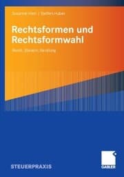 Cover von Rechtsformen und Rechtsformwahl