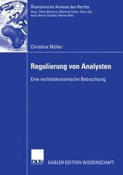Cover von Regulierung von Analysten
