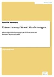 Cover von Unternehmensgröße und Mitarbeitertypus
