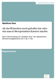 Cover von Als das Wünschen noch geholfen hat oder: wie man in Mesopotamien Karriere machte
