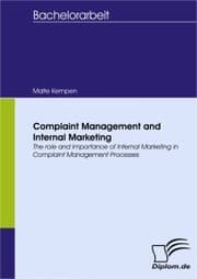 Cover von Complaint Management and Internal Marketing