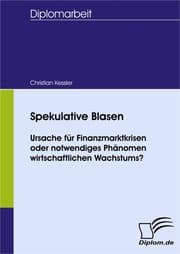 Cover von Spekulative Blasen - Ursache für Finanzmarktkrisen oder notwendiges Phänomen wirtschaftlichen Wachstums?