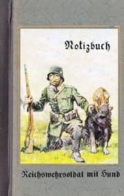 Cover von Vintage Historical Art Notebook: Reichswehrsoldat mit Hund (Notizbuch)