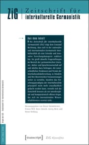 Cover von ZiG/Zeitschrift für interkulturelle Germanistik 2/2015