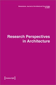 Cover von Dimensions. Journal of Architectural Knowledge