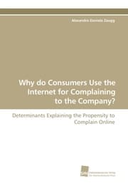 Cover von Why do Consumers Use the Internet for Complaining to the Company?