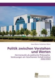 Cover von Politik zwischen Verstehen und Werten