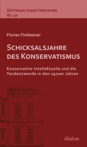 Cover von Schicksalsjahre des Konservatismus