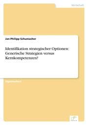 Cover von Identifikation strategischer Optionen: Generische Strategien versus Kernkompetenzen?