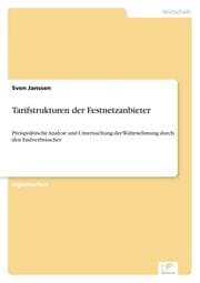 Cover von Tarifstrukturen der Festnetzanbieter