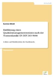 Cover von Einführung eines Qualitätsmanagementsystems nach der Normenfamilie EN DIN ISO 9000