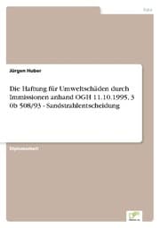 Cover von Die Haftung für Umweltschäden durch Immissionen anhand OGH 11.10.1995,3 0b 508/93 - Sandstrahlentscheidung