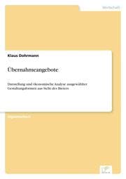 Cover von Übernahmeangebote