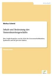 Cover von Inhalt und Bedeutung des Firmenkundengeschäfts