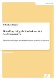 Cover von Brand Licensing als Sonderform des Markentransfers