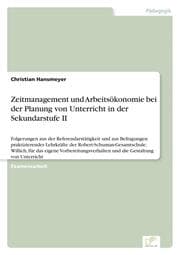 Cover von Zeitmanagement und Arbeitsökonomie bei der Planung von Unterricht in der Sekundarstufe II