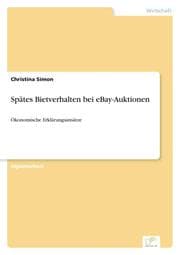 Cover von Spätes Bietverhalten bei eBay-Auktionen