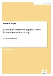 Cover von Konstanter Verschuldungsgrad in der Unternehmensbewertung