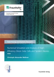 Cover von Numerical Simulation and Analysis of High-Efficiency Silicon Solar Cells and Tandem Devices.