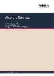 Cover von Also bis Sonntag