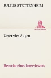 Cover von Unter vier Augen