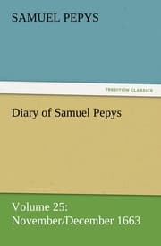 Cover von Diary of Samuel Pepys - Volume 25: November/December 1663