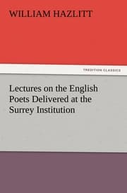 Cover von Lectures on the English Poets Delivered at the Surrey Institution
