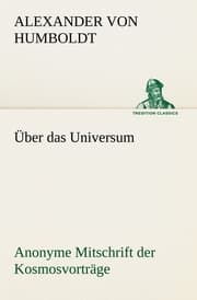 Cover von Über das Universum.Anonyme Mitschrift der Kosmosvorträge