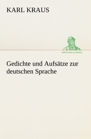 Cover von Gedichte und Aufsätze zur deutschen Sprache