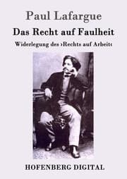 Cover von Das Recht auf Faulheit